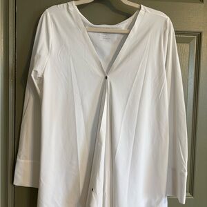 ADAY That's a Wrap White Long Sleeve Blouse